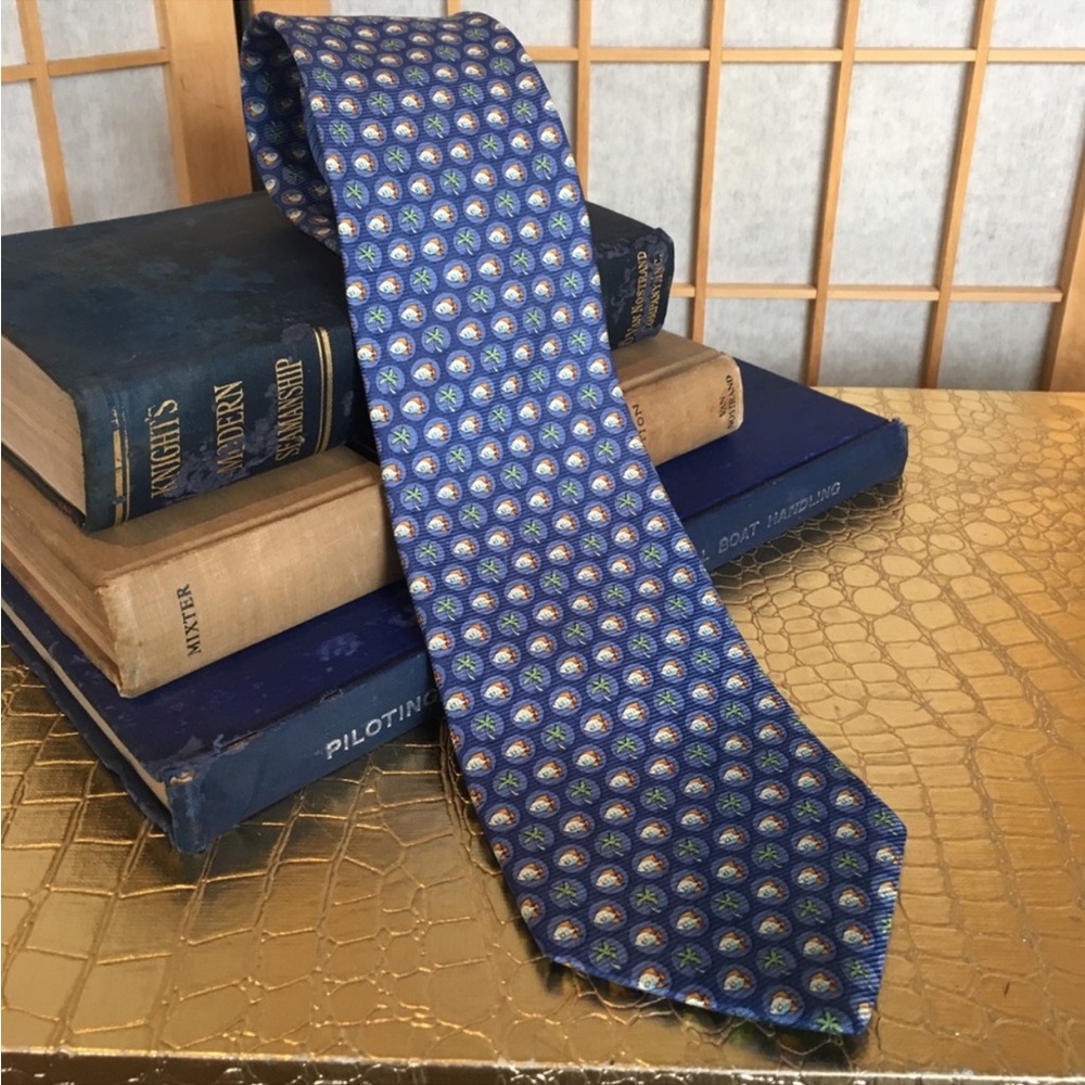 Tommy Hilfiger Imported Silk Tie Tropical Print